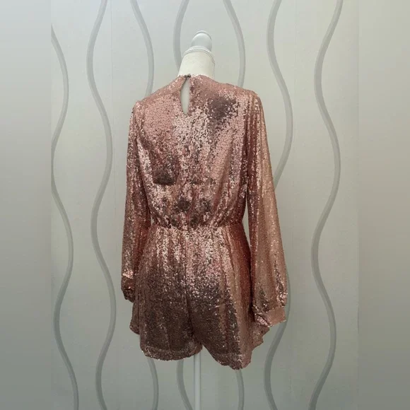 Rose Gold Star Of The Show Romper - Picture 8 of 12